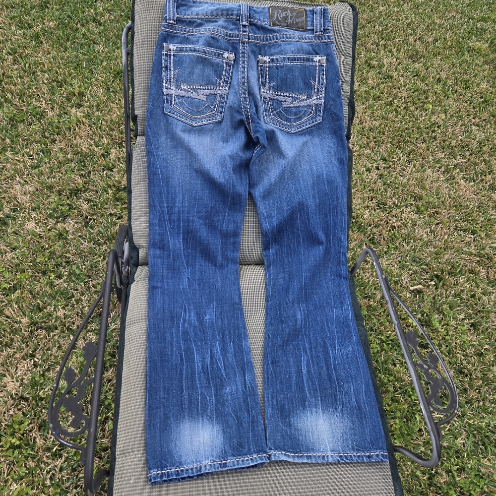 Wrangler Rock 47 Denim Mens Jeans Slim Boot 30x30 - Picture 7 of 9